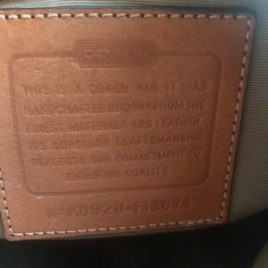 Coach swing back cream and brown cross body